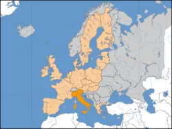 Location of Italy